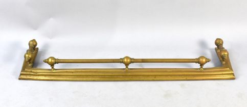 A Late 19th Century Brass Fire Kerb