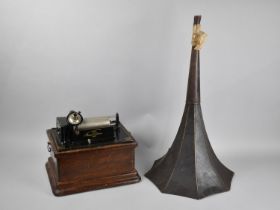 An Early 20th Century Edison Fireside Combination Type Phonograph, Serial Number 91552, with Trumpet