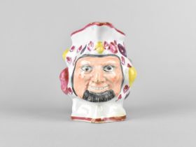 A 19th Century Staffordshire Mask Jug Modelled as Bacchus, 11.5cm high