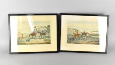 Two 19th Century Framed Sporting Engraving, 'Going Out' and 'Finding', Published 1841