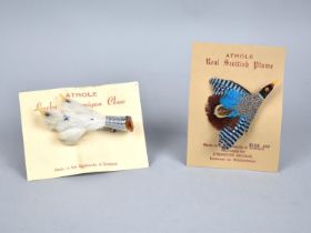 A Scottish Athole Claw Brooch in Box together with a Further Scottish Athole Blue Jay Plume