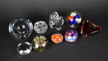 A Collection of Various Glass Paperweights etc