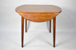 A Modern Oak Framed Table with Short Drop Leaf on Square Tapering Supports, 90cms Wide