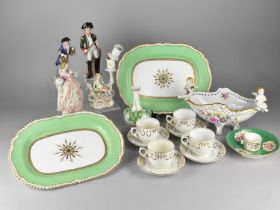 A Collection of Various 19th and 20th Century Porcelain to Comprise Continental Encrusted