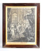 A Framed Engraving After Hogarth, King Henry The Eighth-Anna Bullen, 36x44cms