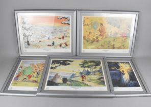 Five Framed Limited Edition Rupert John Harrold Prints to include Nutwood Night Class, In Search