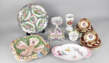 A Collection of Crown Staffordshire Cabinet Cups and Saucers to Comprise Two Cabinet Cups (Pattern