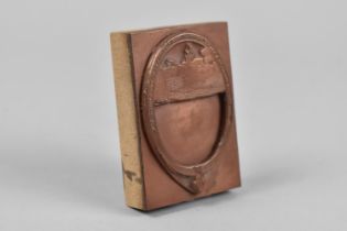 A Copper Printing Block, 'Horses Measured and Neatly Fitted. Horse Clothing, Rugs, Whips, Brushed