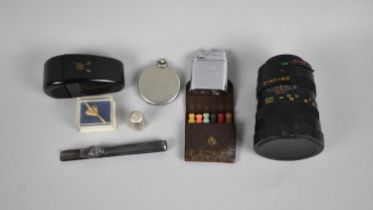 A Collection of Various Sundries to Include Strathcona Auto 1:2.8, 135mm Telescopic Lense, Pocket