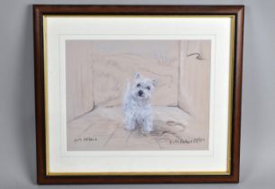 A Framed Print, West Highland Terrier, 'Westie Standing' 24x19cm