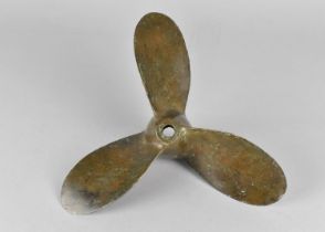 A Vintage Three Blade Boat Propellor in Bronze, 25cms Diameter