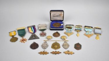 A Collection of Various Enamelled Medals and Jewels for Masonic, Drivers Award, Worcestershire