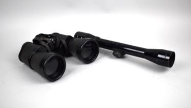 An Apollo 4x32 Telescopic Sight (No Bracket) together with a Pair of 10x50 Sirius Binoculars