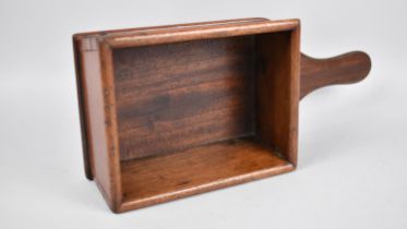 A 19th Century Mahogany Offertory Box, 33cms Long