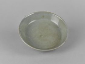 A Chinese Celadon Brush Washer/Dish with Shallow Rim and Short Flared Foot with Three Spur Marks
