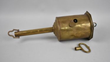 A Vintage Brass Clockwork Meat Jack with Key, The Salters Economical