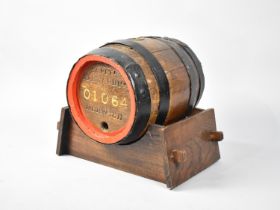 A Vintage Coopered Barrel for Steward Ltd, Norwich, No 01064, 41cms High, with Stand