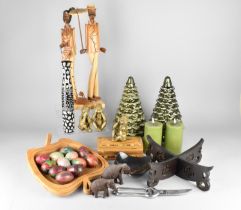 A Collection of Various Sundries to comprise Figures, Monkey Figures, Christmas Tree Ornaments,