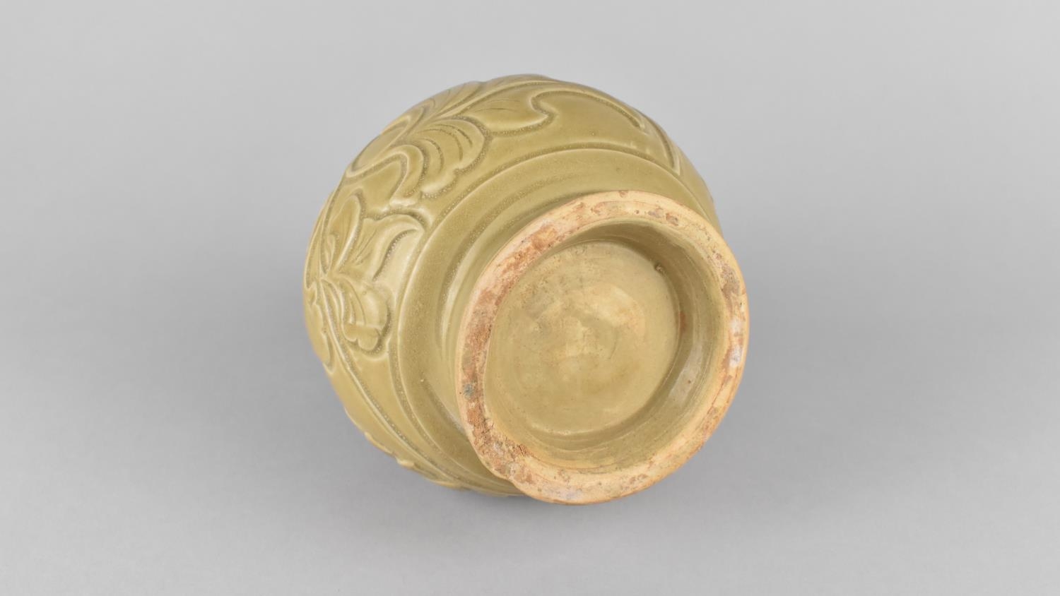 A Chinese Celadon Ewer the Body Decorated with Incised Foliage Design and Having Zoomorphic Spout, - Image 3 of 3