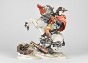 An Italian Ceramic Study of Napoleon Bonaparte, Modelled on Horseback, 27cm high