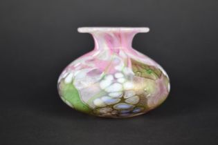 A Small Studio Glass Vase of Squat Bottle Form, 7cms High, Possibly by Michael Harris and