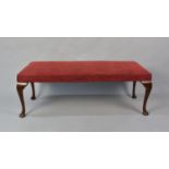 A Rectangular Stool with Cabriole Supports, 45cms Wide