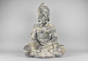 A Reproduction Composition Large Figure of Seated Thai Buddha, 54cms High