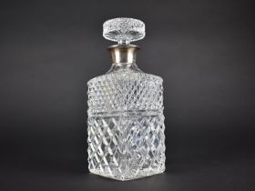 A Mid/Late 20th Century Silver Mounted Spirit Decanter, 24.5cms High