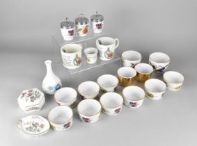 A Collection of Royal Worcester Evesham to Comprise Three Egg Coddlers, Nine Ramekins, Two Bowls etc