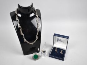 A Collection of Various Rennie Mackintosh Style Silver Jewellery to comprise Pair of Earrings,