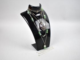 A Collection of Various Necklaces to comprise Silver Celtic Style Pendant on Chain, Jewelled