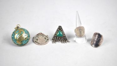 A Collection of Various Jewellery to comprise Victorian Silver One Shilling Ring, Edwardian