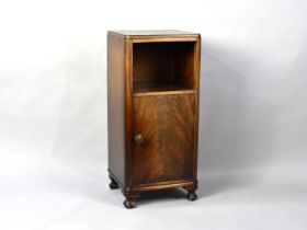 A Mid 20th Century Walnut Bedside Cabinet, 35cms Wide