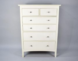 A Modern Bedroom Chest of Two Short and Four Long Drawers, 86cms by 44cms by 121cms High
