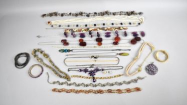 A Collection of Various Costume Jewellery Necklaces Etc