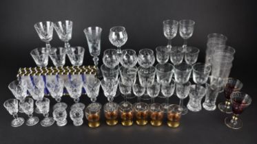 A Collection of Various Glass to Comprise Stuart Sherries etc