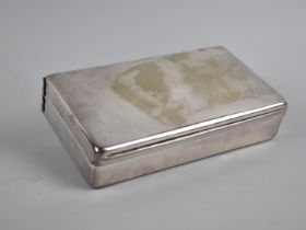 A Mid 20th Century Rectangular Silver Plated Hunting Sandwich Tin, No Leather Case, 16cms by 9cms