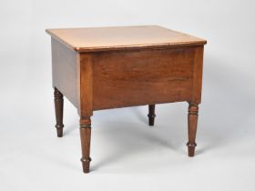 A Late Victorian Mahogany Stripped Out Box Commode, 48cms Wide
