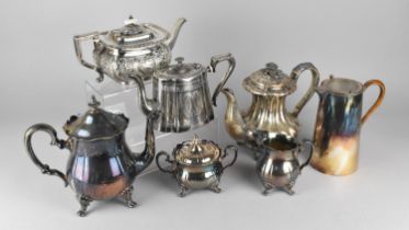 A Collection of Various Silver Plated Teawares to Comprise Victorian Reed Sheffield Plated Teapot