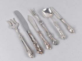 A Collection of Various Silver Handled and Bladed Flatware to Comprise Georgian Kings Pattern