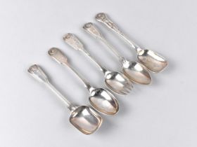 Five Various 19th Century Silver Spoons to Include Victorian and Georgian Examples to Include