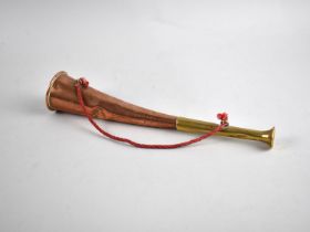A Vintage Copper and Brass Hunting Horn, 25cm Long