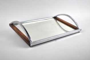 A Reproduction Art Deco Style Mirrored Tray, 36.5cms by 24.5cms