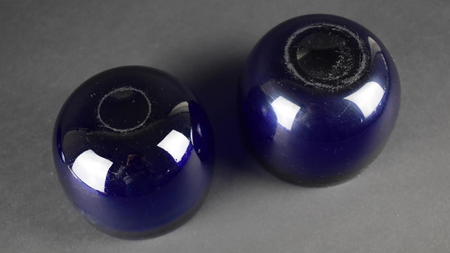 Three Pieces of 19th Century Cobalt Blue Glass to Comprise Two Bowls and a Shallow Bowl - Image 3 of 3