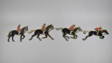 A Collection of Four Invicta Plastics Self Adhesive Show Jumper Plaques, Manufactured 1966, 23cms