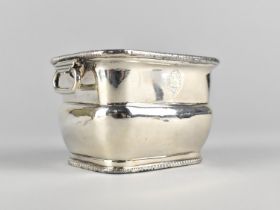 A 19th Century Silver Plated Two Handled Rectangular Bowl, 9.5cms Wide