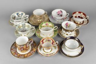 A Collection of Various Cabinet Cups and Saucers to Include Examples by Paragon, Royal Grafton,