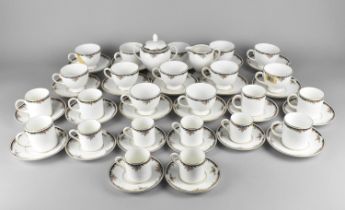A Wedgwood Osborne Tea and Coffee Set to Comprise Ten Tea Cups and Saucers, Six Coffee Cups and