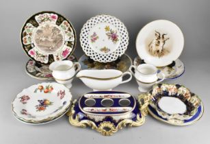 A Collection of Various Ceramics to Comprise Mason Christmas Plates, Hand Painted Porcelain Plate