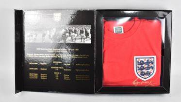 A Reproduction World Cup 1966 50th Anniversary Bobby Moore Signatory Shirt, Size L in Presentation